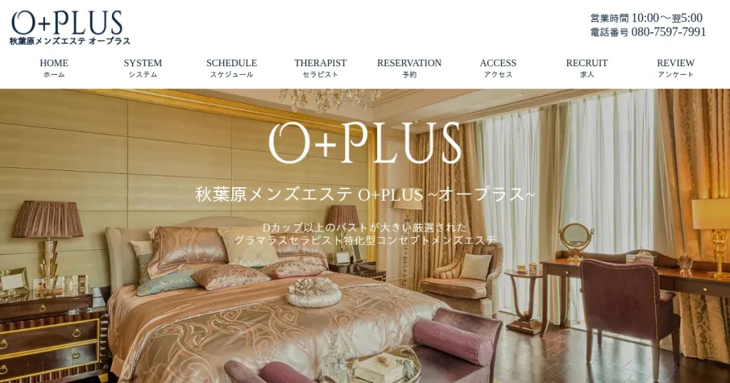 銀座・秋葉原・新橋メンズエステ｜O+PLUS(オープラス)の口コミ＆体験談